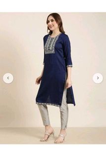 Blue Working Kurta