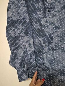 Stylish Blue Patterned Shirt