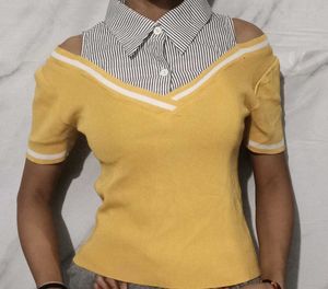 Yellow merge shirt with top