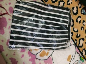 Striped Button-Down Shirt Crop in 36 bust