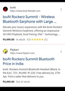 Boat Rockerz Summit Neckband