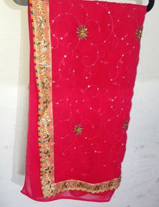 Beautiful Rose Color Saree Specially For Wedding
