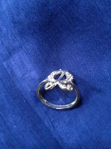 R Initial Silver Ring