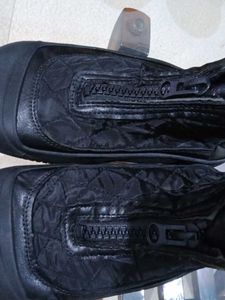 Black windbreaker Zipper Boots