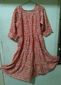 Orange Round Kurti