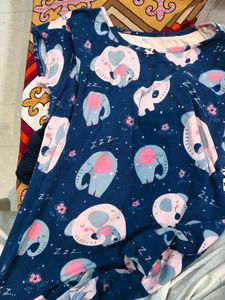 Cute Elephant Print Top
