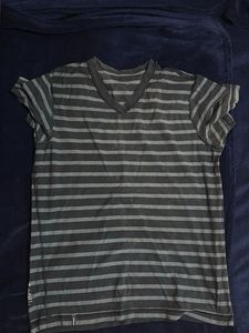 Striped V-Neck T-Shirt