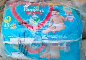 Pampers Happy Skin Pants With 3 Diapers Free