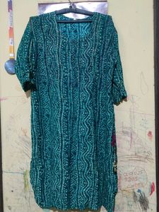 Bandhani Kurti Sharara Set