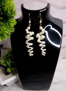 ✨ Spiral Pearl Dangle Earrings ✨