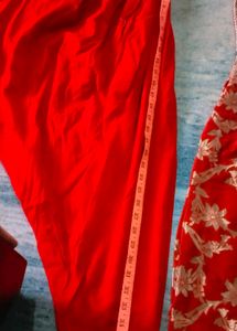 Red &amp; Gold Banarasi Suit 2time Use Good Condition
