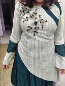 Emerald Green Asymmetrical Dress