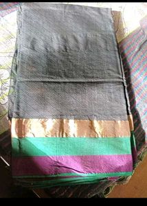 Black Cotton Saree