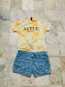 Yellow Mustard T Shirt And Shorts Pant