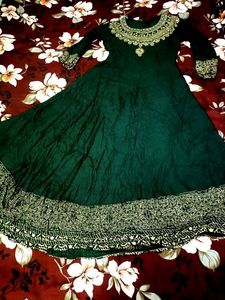 Elegant Emerald Green Anarkali