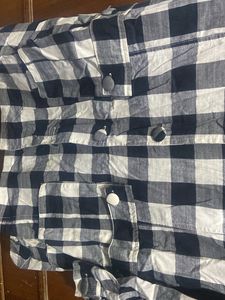 Black &amp; White Checked Tunic with Belt