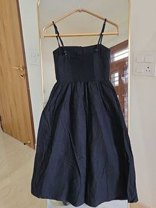 Black Strappy Midi Dress
