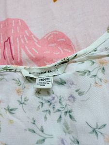 Floral Tie-Front Long Sleeve Top