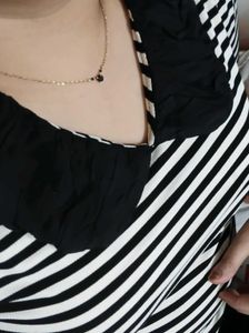 Black Nd White Strips Top