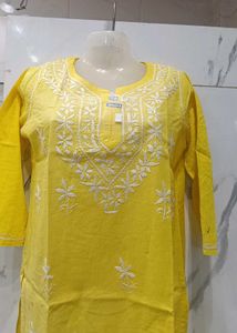 Yellow Embroidered Kurta