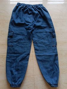 Women Denim Jogger Cargo Jeans