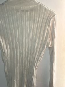 Ribbed Mock High Neck Top