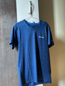 Blue V-Neck Active T-Shirt