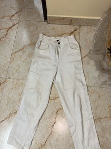 White Cargo Pants