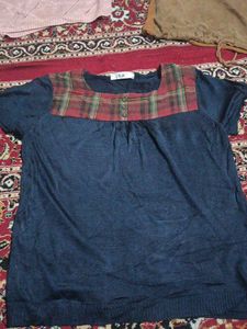 Plaid Accent Top