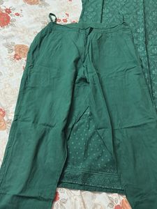 Green Embroidered Kurta Set