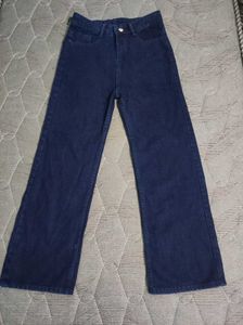 Dark Blue Wide Leg Jeans