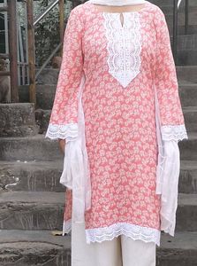 Pink Floral Kurta