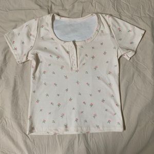 Floral Print Crop Top