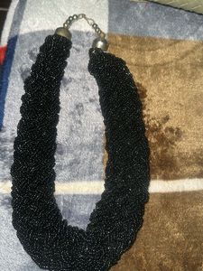 Black Beaded Necklace