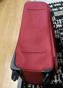 VIP Maroon Soft Textured With Wheels Trolly Bag