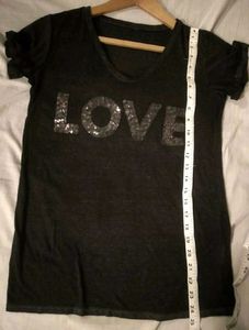 LOVE Sequin Graphic Tee
