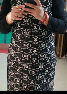 Black beautiful pattern Woollen kurta