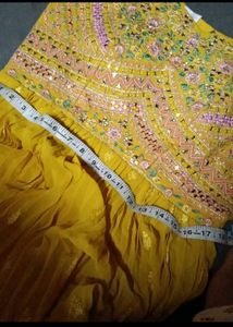 Mustard Embroidered Anarkali