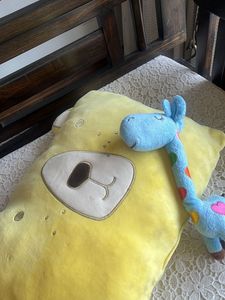 Cute Bear Pillow &amp; Giraffe Plushie