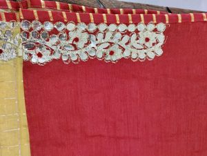 Yellow Saree With Gotta Patti Work