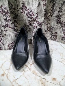 Black Block Heel Pumps