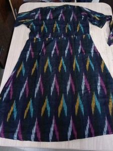 Stylish Ikat Print Frock for 9-10 years