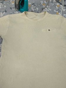 Beige Pocket T-Shirt