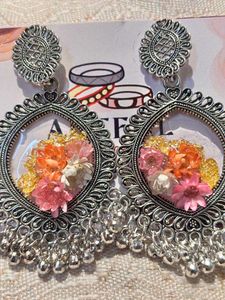 Boho Floral Jhumka Earrings set of 4 limited stock