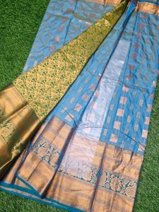Blue &amp; Gold Saree