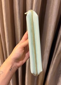 Mint Green &amp; Gold Personalised Pouch