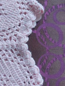 Vintage Pink Crochet Shawl