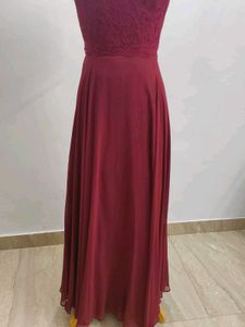 Elegant Maroon Maxi Dress