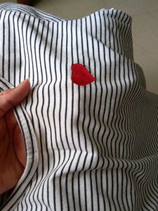 Striped Tee with Heart