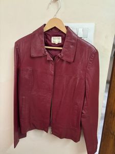 Burgundy Leather Jacket